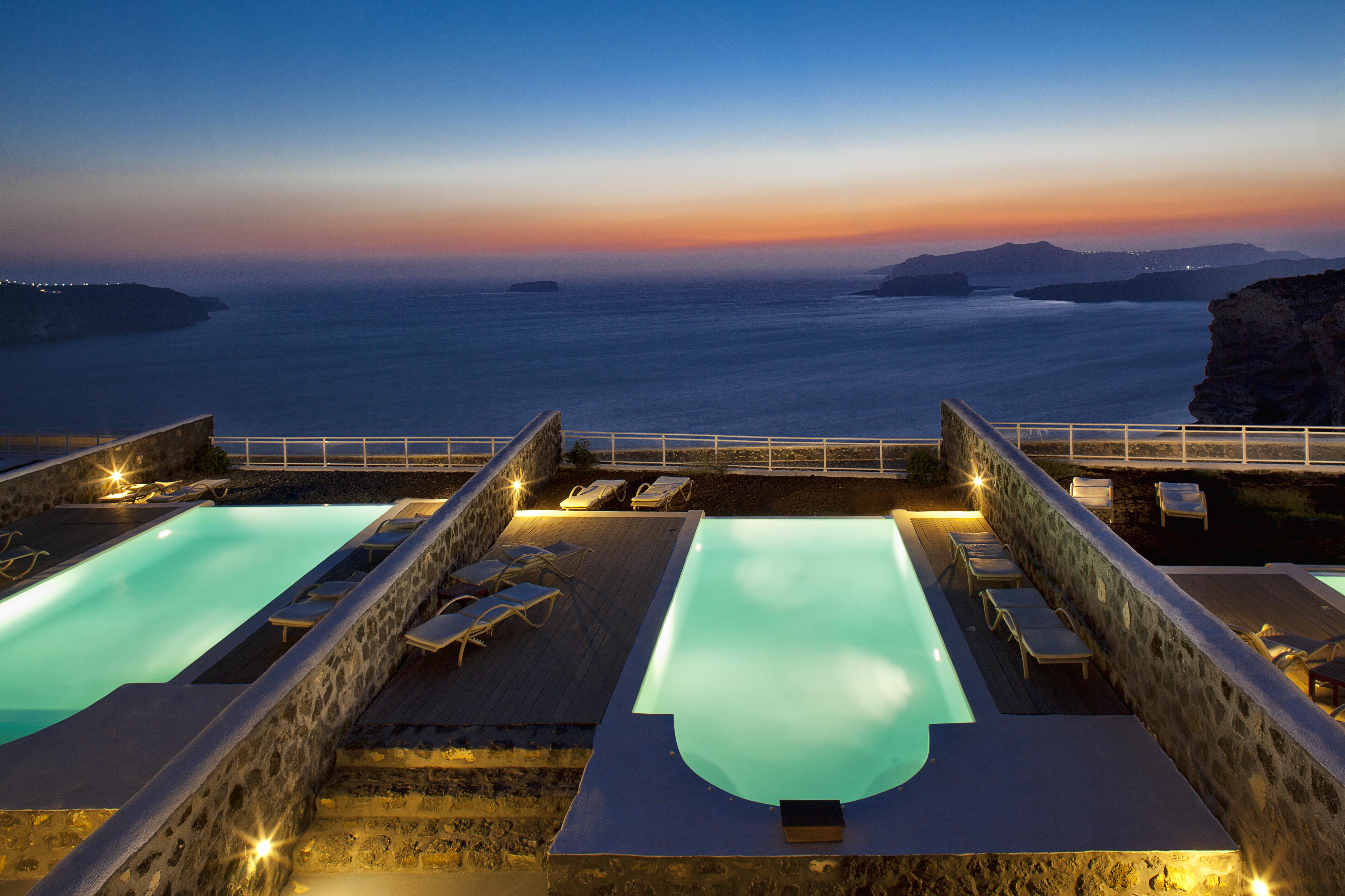 Thermes Luxury Villas And Spa (Adults Only) Megalochori  Eksteriør bilde